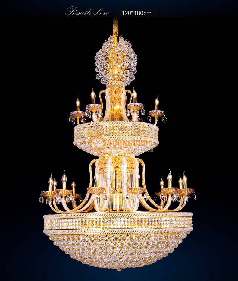 Đèn chùm pha lê không gian biệt thự CM184-7